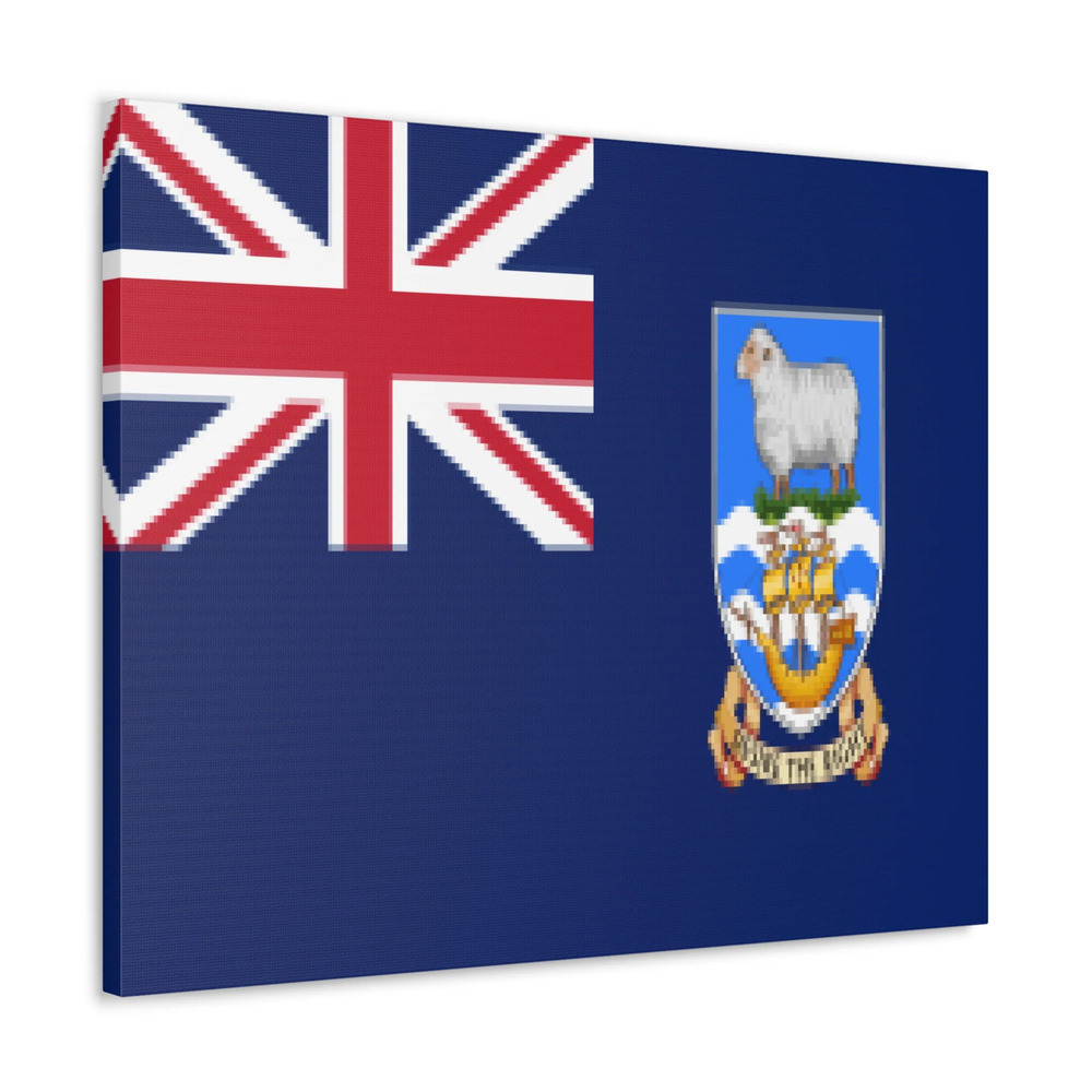 Falkland Islands Country Flag Canvas Vibrant Wall Art Unframed Home Decor